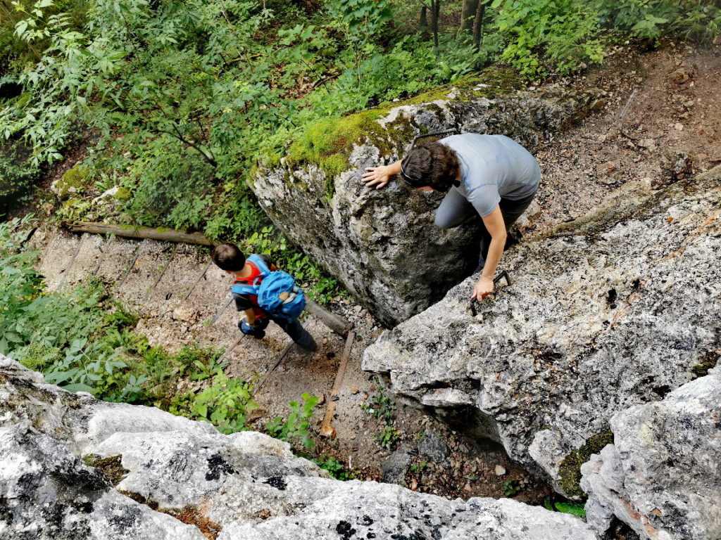 Vom Eulenloch durch die Felsen zurück ins Echerntal